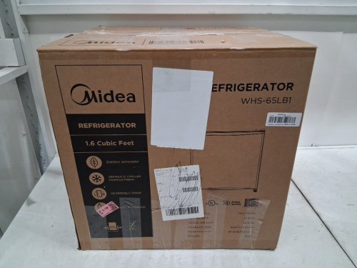 MIDEA COMPACT REVERSIBLE SINGLE DOOR REFRIGERATOR/FREEZER - 1.6 CU.FT - BLACK (MODEL: WHS-65LB1) image 8