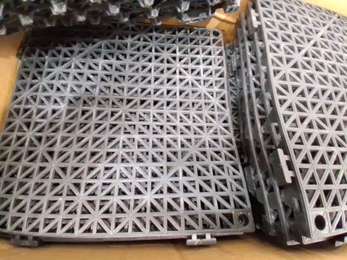 55pk soft pvc modular interlocking drainage floor tile mats - 12" x 12" - black (model: gs-30*30*1.5-b) image 7