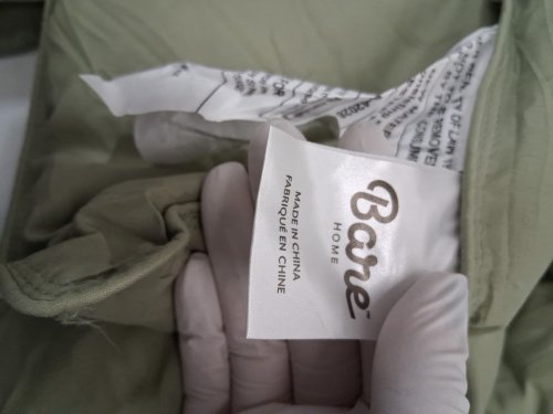 3pc hypoallergenic bare home queen comforter set with two pillow shams - cypress green (style: IVYCOMFXL) image 3