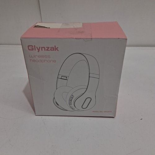 glynzak foldable wireless bluetooth headphones - 65H playtime, 6 EQ modes - rose gold/white (model: wh207a) image 2