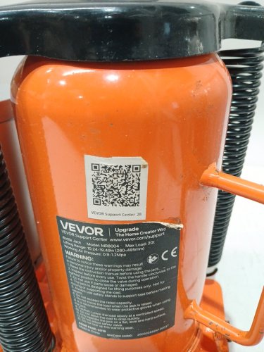AIR HYDRAULIC BOTTLE JACK PNEUMATIC/MANUAL HEAVY DUTY WELDED BOTTLE JACK WITH PUMP - 20 TON - ORANGE - (MODEL: MR8004) image 5