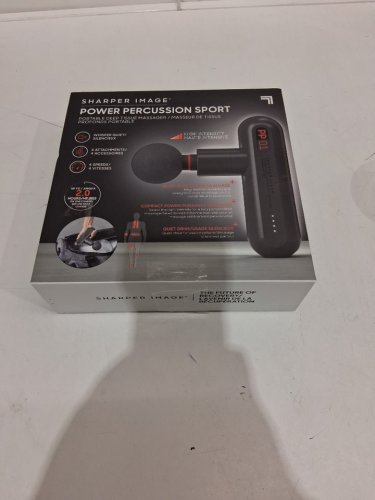 6PC Sharper Image Compact Sport Power Percussion Massager - 2HR RUN TIME - silver (model: 1583883) image 2