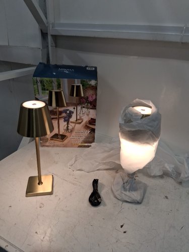 2pk Mikasa Touch Control LED Lamp with 3 light settings - 12" - gold (model: 1835518) image 3