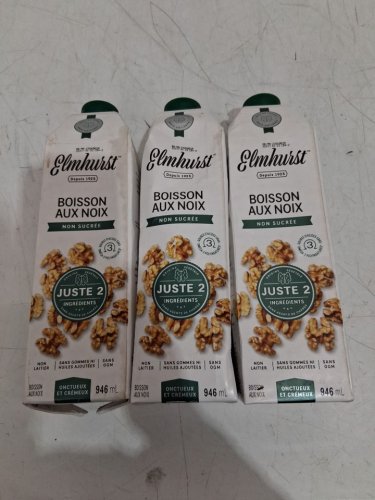 3PK ELMHURST UNSWEETENED MILKED WALNUTS - 946ML EACH image 3