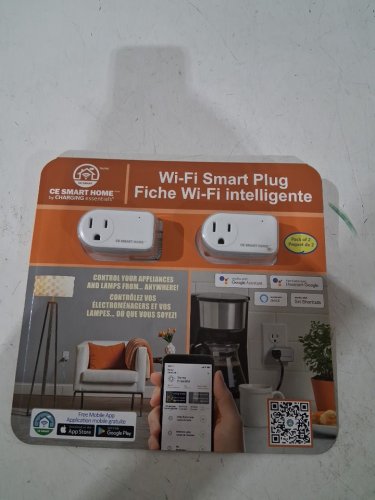 2PK CE SMART HOME WI-FI SMART PLUG - WITH APP COMPATIBILITY AND ALEXA/GOOGLE - WHITE (MODEL: 1225959) image 2