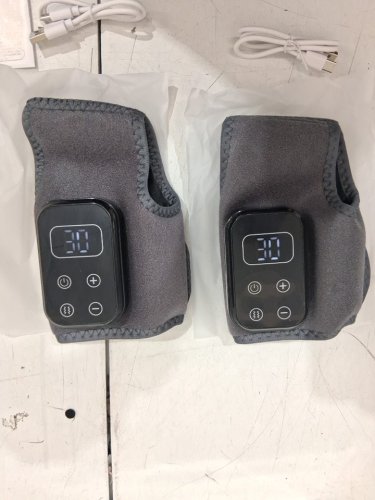 2PK 3-in-1 Portable Foot Renew Massager with Heated Ankle Wrap AND 3 Vibration Mode - BLACK/GREY image 3