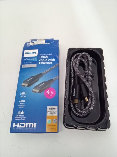 Philips Elite Premium High-Speed HDMI Cable with Ethernet - 4FT - Black (Model: SWV6120P/27) image 2