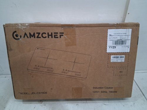AMZCHEF 2 Burner Portable Induction Cooktop with 20 Temperature Levels and 10 Hour Timer - 1800W - Black (Model: JDL-CS18D6) image 9