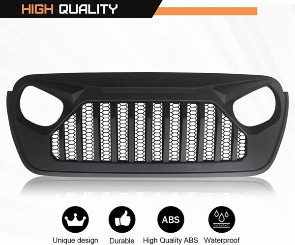 Extreme Off-Road JEEP Front Vader Grille - Compatible with 2018-2025 JEEP Wrangler JL & 2020-2025 Gladiator JT - MATTE Black (MODEL: ‎EOEG002_05) image 2