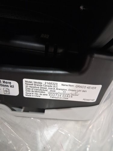GRACO 4EVER 4-IN-1 CONVERTIBLE FROM INFANT TO TODDLER CAR SEAT with WASHABLE SEAT COVER - 4-120lb capacity - DREW STYLE / grey black (MODEL: 2168323) image 8
