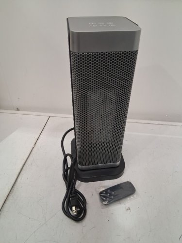 kqpz indoor space heater with Thermostat and 70° Oscillating - 1500w - gold/black (model: YND-2000C) image 3
