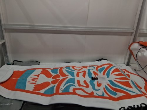 funwater inflatable ultra light stand up paddle board - 10.6FT x 33" - ORANGE/WHITE/BLUE - (model: supfw02b) image 5