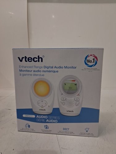 VTECH ENHANCED RANGE DIGITAL AUDIO BABY MONITOR, NIGHTLIGHT - WHITE (MODEL: DM1211) image 2