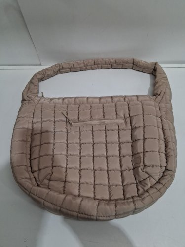 MONDETTA OVERSIZED QUILTED FRONT ZIP TOTE BAG - BEIGE (MODEL : 1194279) image 2