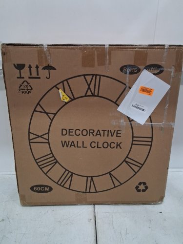 LEIKE metal indoor/outdoor Decorative Wall Clock - 24" - black - (model: B0DHWZ1P8H) image 2
