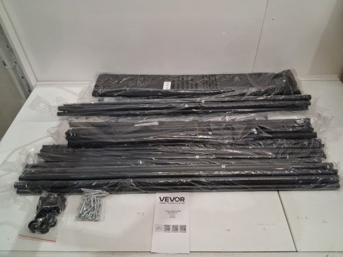 VEVOR Room Divider 4 Panels Fabric Privacy Screen - 136.4"x72.4"x20.4" - black (model:pffstghs07) image 2