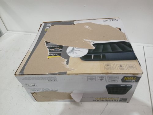 INTEX DURA-BEAM PILLOW REST CLASSIC INFLATABLE AIR MATTRESS - 10" TWIN - BLACK image 2