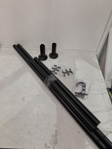 Umimile 1.26" Tension Curtain Rod Spring Closet Rod for Windows or Shower - 51" - 145" - black (model: w2-trod) image 3