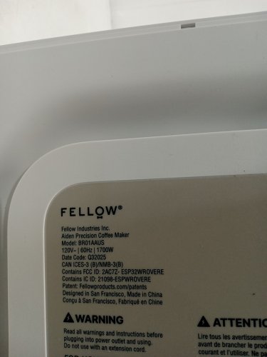 fellow aiden precision digital drip coffee maker - 10 cup capacity - white (model: br01aaus) image 20