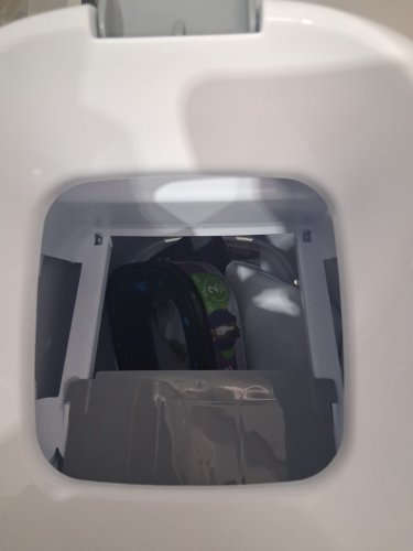 LITTER GENIE PAIL STYLE CAT LITTER WASTE DISPOSAL SYSTEM - WHITE/GREY (MODEL: 00666594210890) image 4