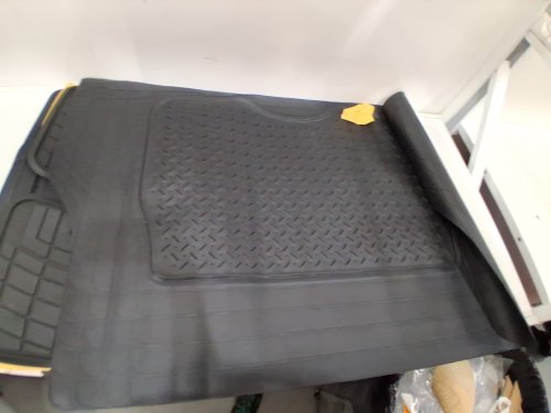 6PC FH Group UNIVERSAL Trimmable All Weather PREMIUM FLOOR MATS AND TRUNK LINER - BLACK/BEIGE (MODEL: F11311BEIGE-F16401BLACK-AVC) image 4