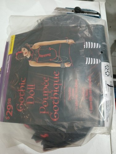 2PC WOMEN'S GOTHIC DOLL COSTUME SET - LARGE (10-12) - BLACK / RED (ITEM: 4566A) image 2