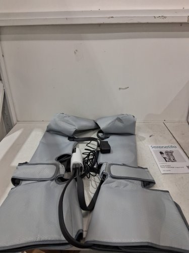 serenelife corded air compression& heat full leg massager -osfm -grey (model:FE-7204B) image 2