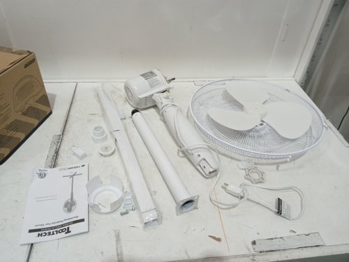 Tooltech 3-Speed oscillating pedestal fan - 16" - white (model: 100077) image 3