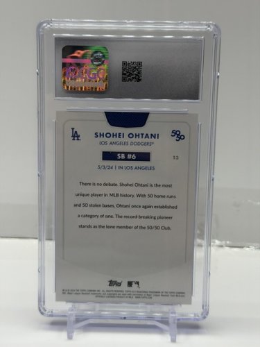 CGC GRADED 10 GEM MINT 2024 TOPPS 50/50 #13 SHOHEI OHTANI STOLEN BASE #6 CARD image 2