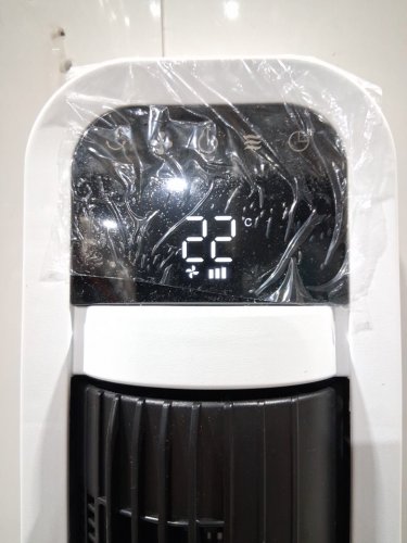 omnibreeze premium 38" Rotating tower fan with wifi CONTROL, 5-SPEEDS & REMOTE - white/BLACK (model: 5333021/dc2313r-g) image 4