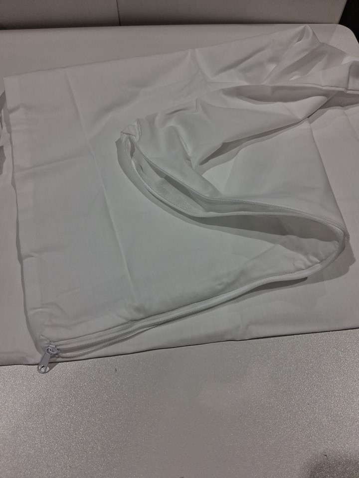 2pk GENTEX Manchester mills cotton STANDARD PILLOWCASE with zipper closure - 20" x 26" - white image 4