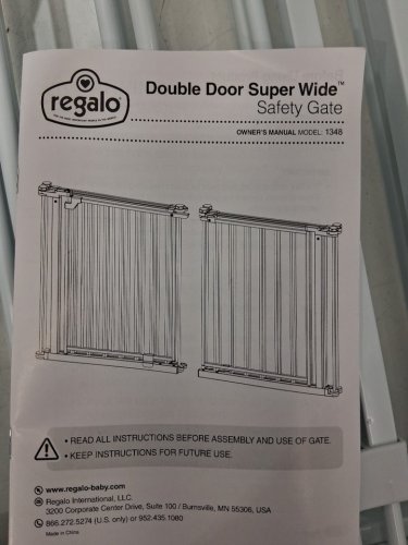 regalo double door super wide safety baby gate/play pen - 8 panels - 52.5" - 192" x 28" - white (model: 1348DS) image 4