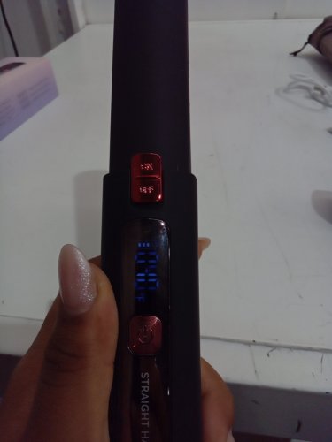 3pc BURMONG Portable Mini USB Rechargeable Hair Straightener-4500mah - 160°C-220°C - pink/black image 4