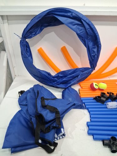60pc JMMPOO AGILITY Obstacle Course Training Starter Kit - blue/orange image 4