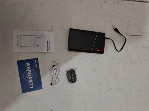 Aaoyun Power Bank Portable Charger with Built-in USB C in & Out Fast Charging Cable - 10,000mah - black (model:  b2) image 3