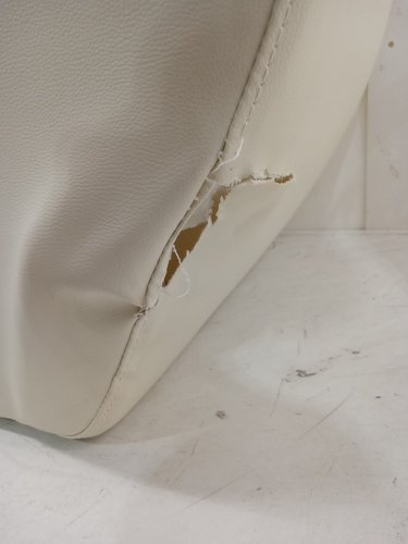 upholstered faux leather chaise lounger for yoga - 62" x 17" - beige image 5