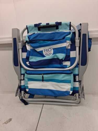 RIO BEACH BACKPACK BEACH CHAIR - 25" X 24" X 30" - BLUE (MODEL: 1952275) image 4