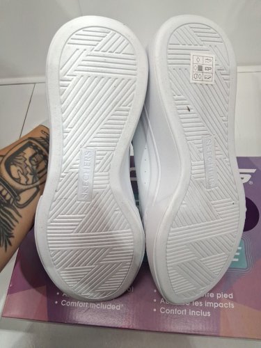 WOMEN'S SKECHERS CORDOVA MEMORY FOAM COMFORT SHOES - SIZE 8 - WHITE/BLACK - (STYLE: 9886008) image 3