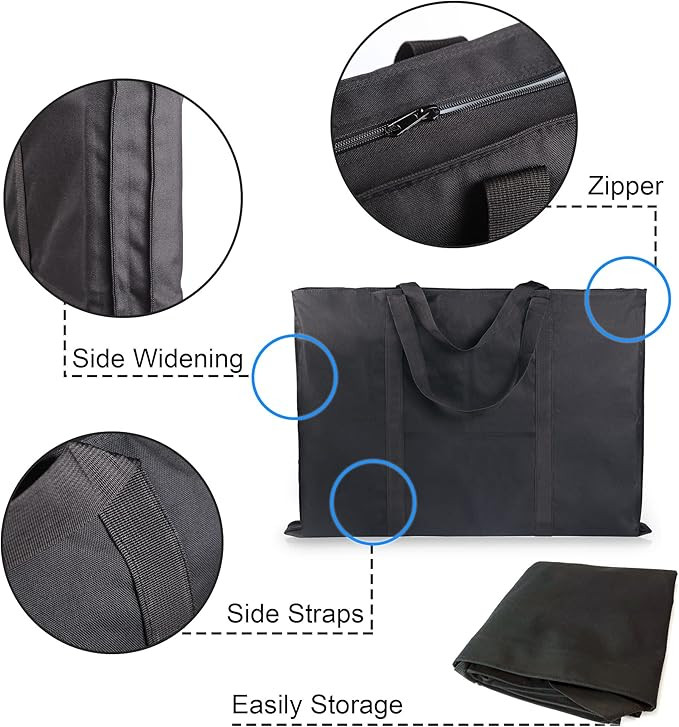 Jjring Dacron Light Weight Art Portfolio Bag - 23" x 31" - Black (Model: JT0060) image 2