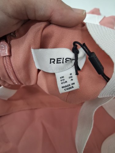 WOMEN'S REISS WAVE-TRIM CREPE MIDI DRESS - SIZE 4 - PINK/WHITE (sTYLE : WA01071) image 4