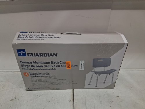 MEDLINE GUARDIAN DELUXE ALUMINUM BATH CHAIR - 400lb cap - Grey (MODEL: G2-101KRX1) image 2