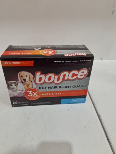 130pk Bounce Pet Hair and Lint Guard Mega Dryer Sheets with 3X Pet Hair Fighters - Fresh Scent image 2