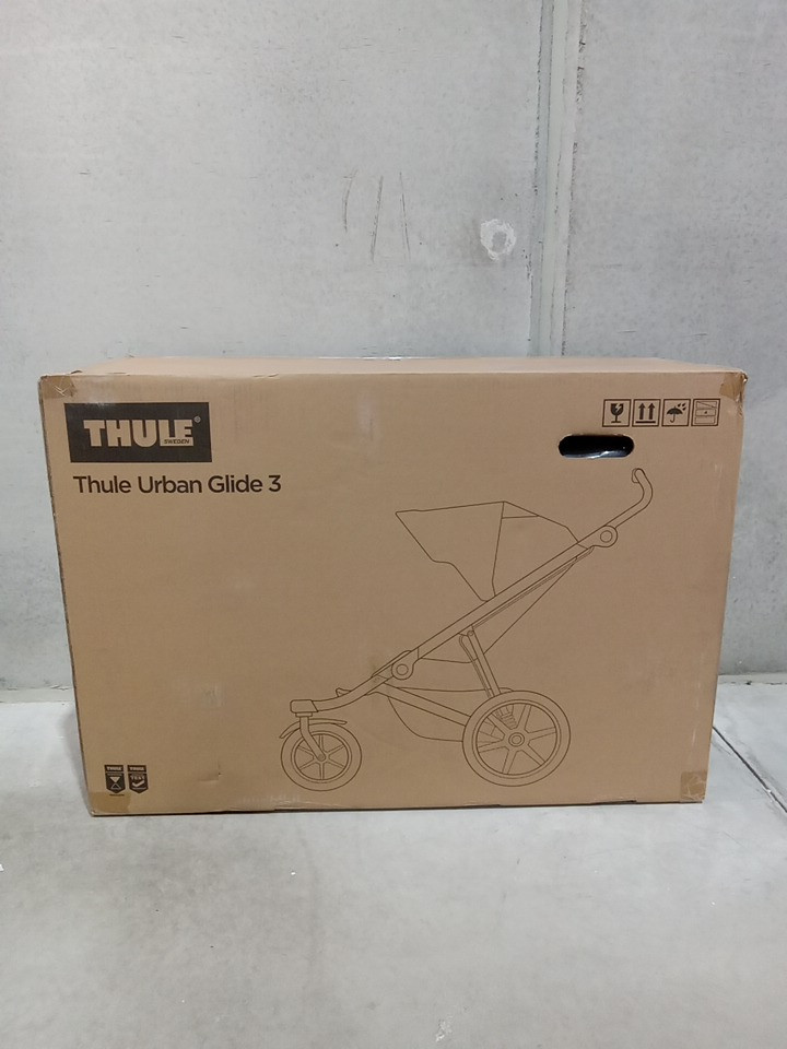 thule urban glide 3 lightweight all-terrain stroller with 5-point harness - max child weight 48lbs - mid-blue on black (model:10101973) image 5