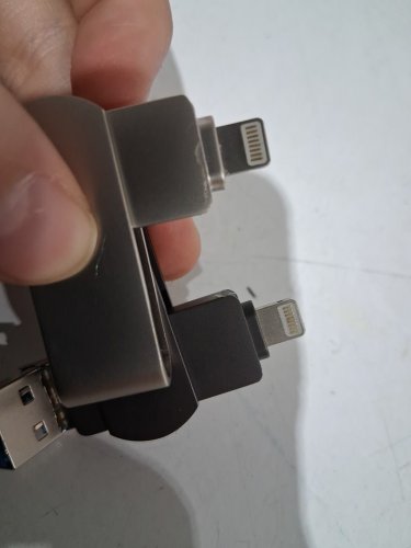 2PK Y-Disk USB Flash Drive for iPhone - USB-A, MICRO USB, lightning - 128gb - light grey/dark grey image 4