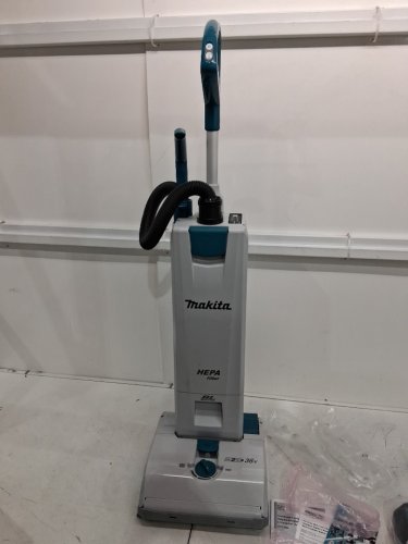 Makita LXT Li‑Ion Cordless Upright Vacuum Cleaner with 2 batteries and charger - 36V - 5.0L - light grey/blue (model: dvc560) image 4