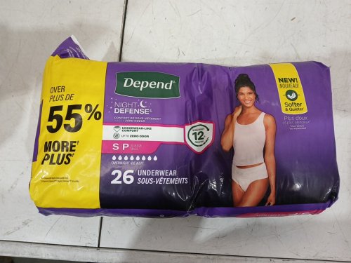 26PK WOMEN'S DEPENDS NIGHT DEFENSE UNDERWEAR - small - PINK image 2