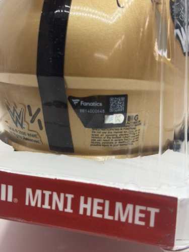 1/1 WWE SIGNED PENTA PERSONAL INSCRIPTION WRESTLEMANIA VEGA 42 MINI RIDDEL FOOTBALL HELMET #1/1 LIMITED EDITION image 2