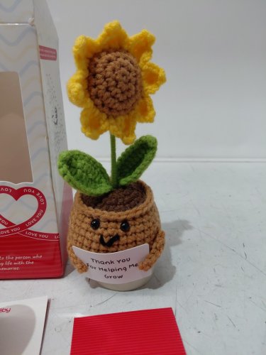 gossby crochet sunflower with message image 3