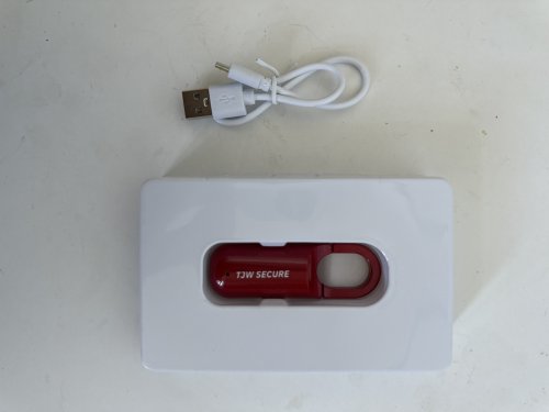 TW RECHARGEABLE SECURE SMART FINGERPRINT PADLOCK - RED image 3