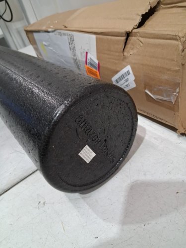 AMAZON BASICS HIGH-DENSITY ROUND FOAM ROLLER FOR YOGA & EXERCISE - 24" - BLACK image 4
